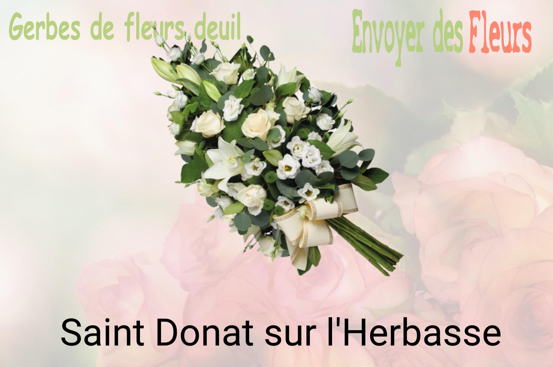 Gerbe de fleurs de deuil livrée à Saint-Donat-sur-l'Herbasse